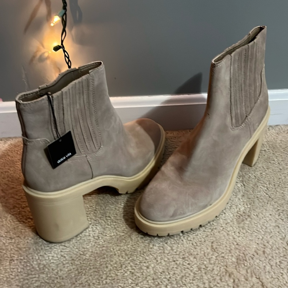 Dolce Vita rubber sole boot in tan suade; worn once